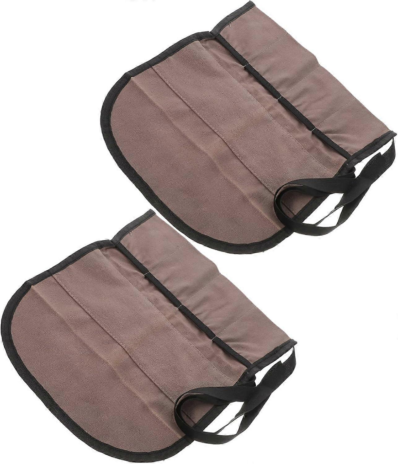 Small 2-Piece Multifunctional Roll-Up Canvas Tool Kit, Wear-Resistant