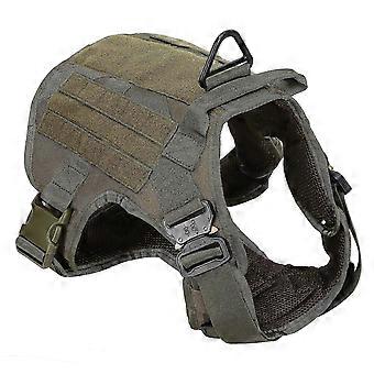 L Velvet Military Style Pet Harness for Large and Medium Dogs - Chest and Back Support