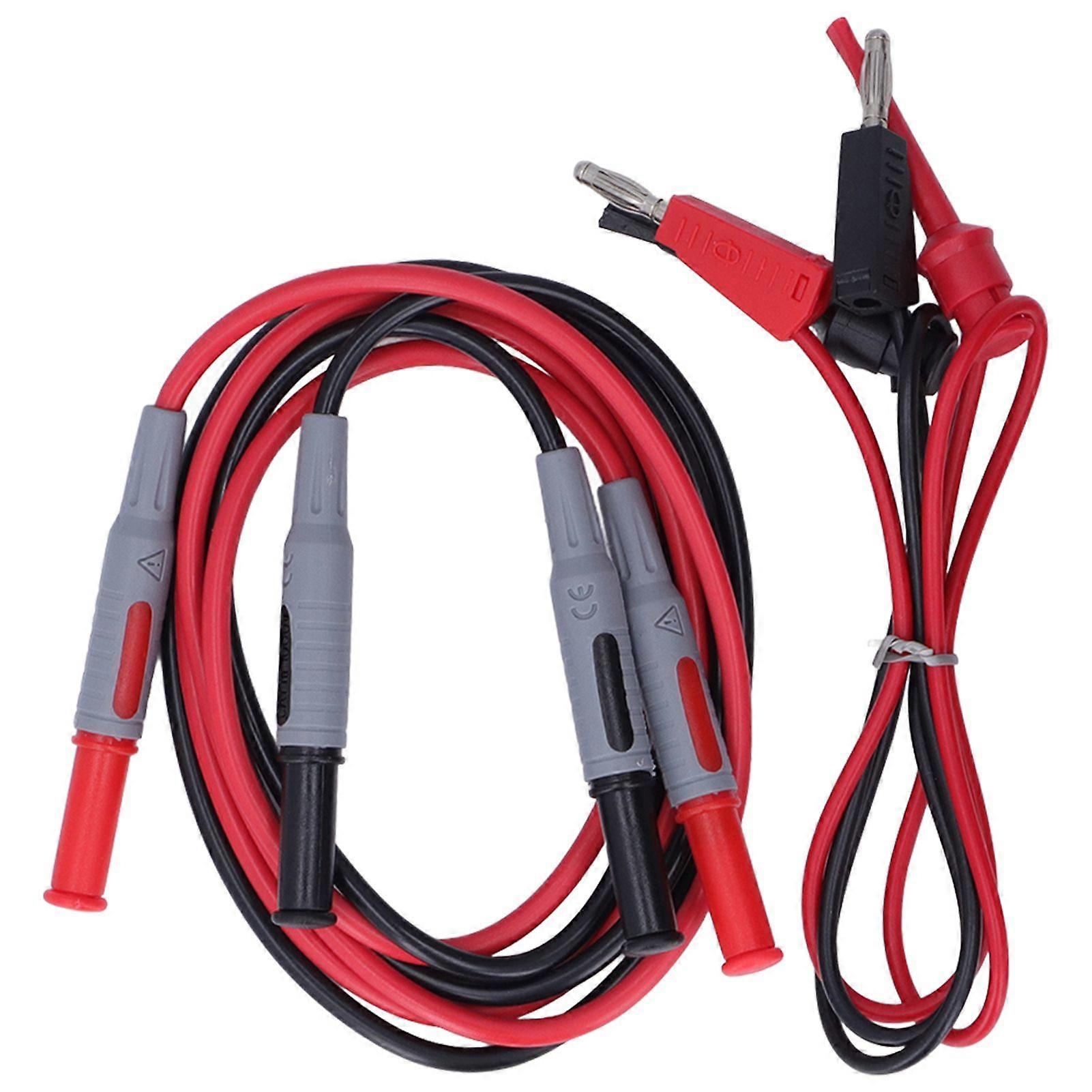 Multimeter Test Kit Connecting Leads Testing Hooks Crocodile Clips Meter Tips Probes Set