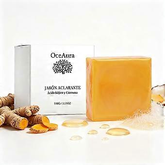 100g Kojic Acid Turmeric Cleansing Soap, Natural Bar Soap with Shea Butter & Coconut Oil, Gentle Daily Wash for Smooth Radiant Skin