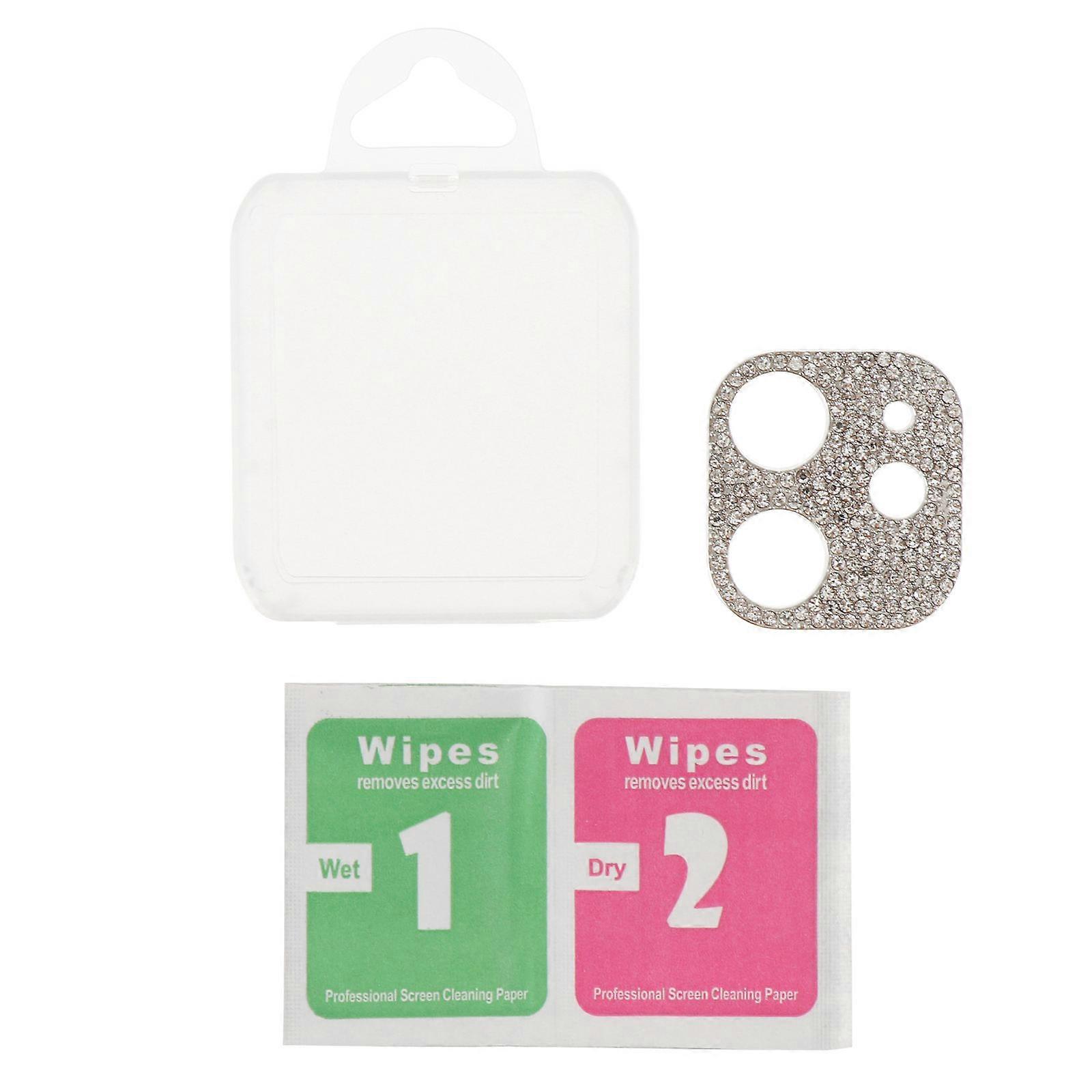 1pc Camera Lens Protective Frame with Rhinestone Decor compatible for IPhone12