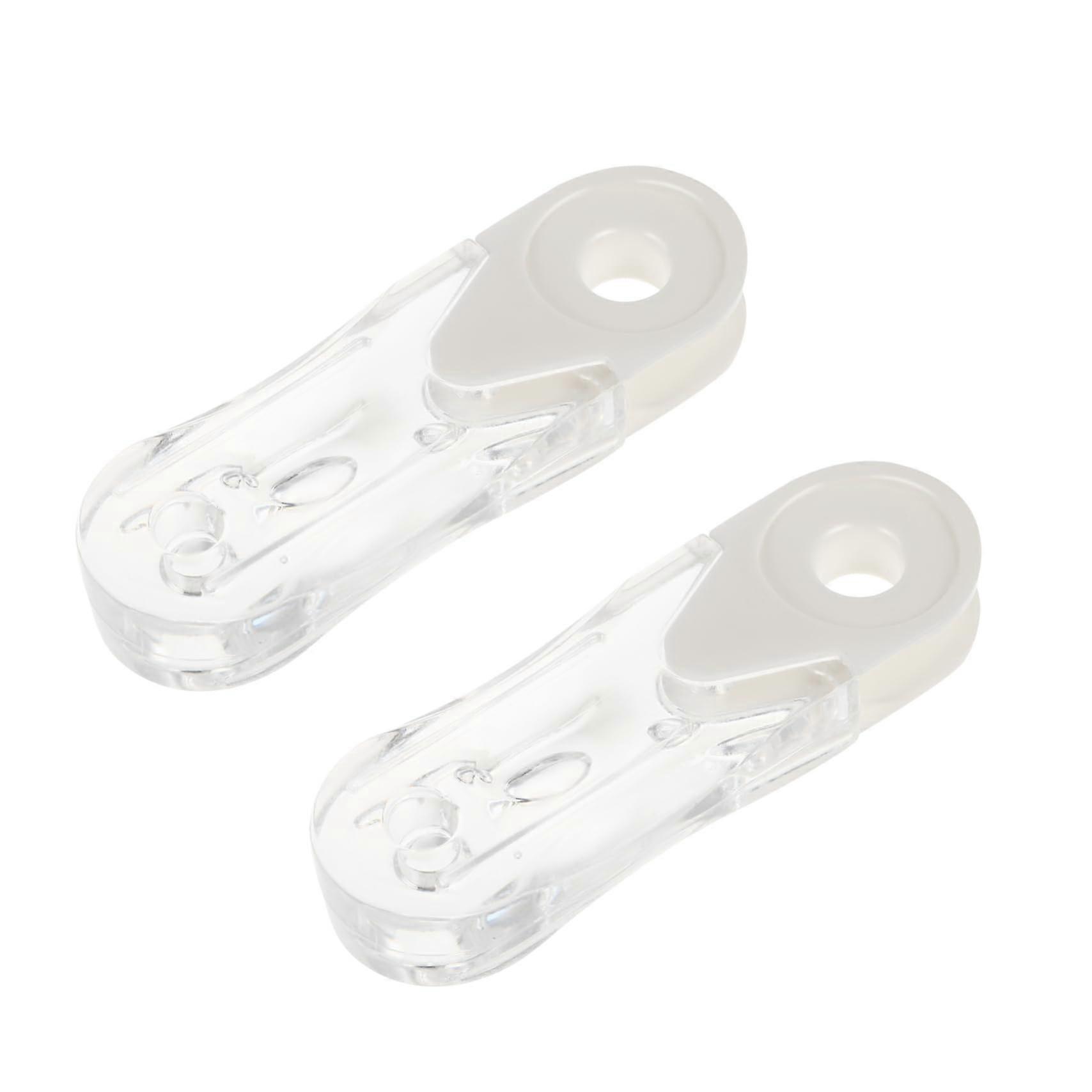 2pcs Transparent Roller Blind Handle Set, Durable Plastic Vertical Blind Pull Accessory, Easy Installation