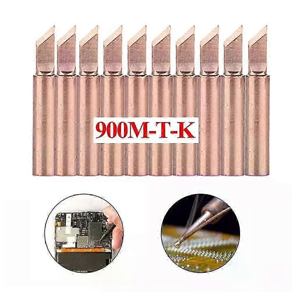 10 x 900M-T-K solder tips, lead-free solder tips, pure copper soldering iron tips, welding accessories