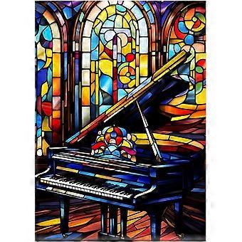 Stained Glass Piano Jigsaw Puzzle SQZ287
