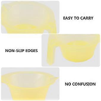 Yellow Hair Dye Bowl for Hair Coloring 3Pcs Sturdy Plastic Mixing Bowls
