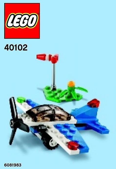 LEGO Creator Model Plane Racing Canopy Mini Model Build Polybag 40102 Set
