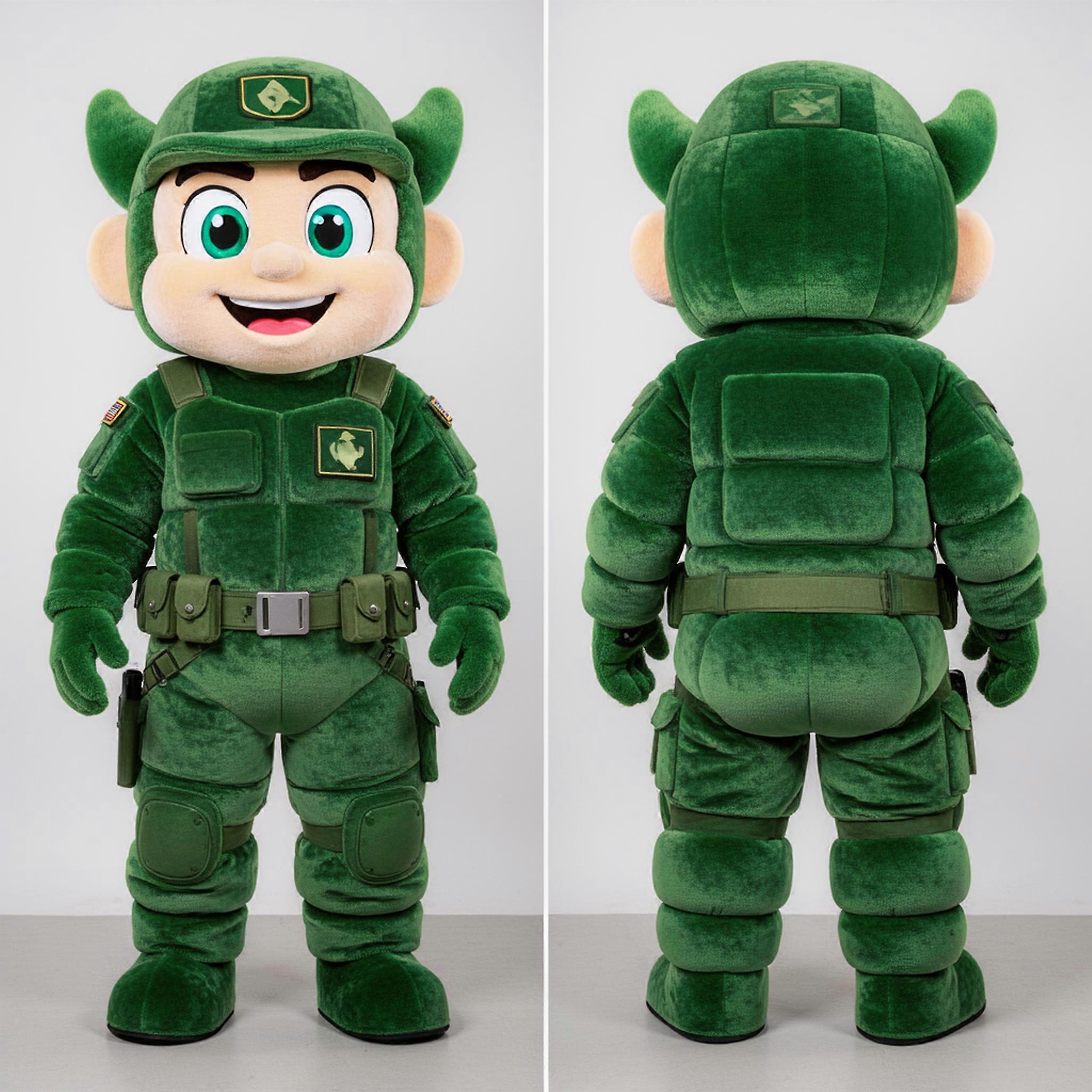 MASTICOT Forest Green Heroic Commando Mascot