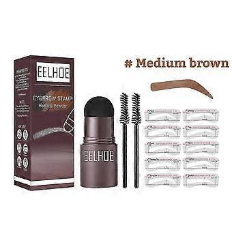 Waterproof Eyebrow Stamp Kit One Step Eyebrow Shaping Long Lasting Eye Brow Make Up Tools For Women Girls With 10 D