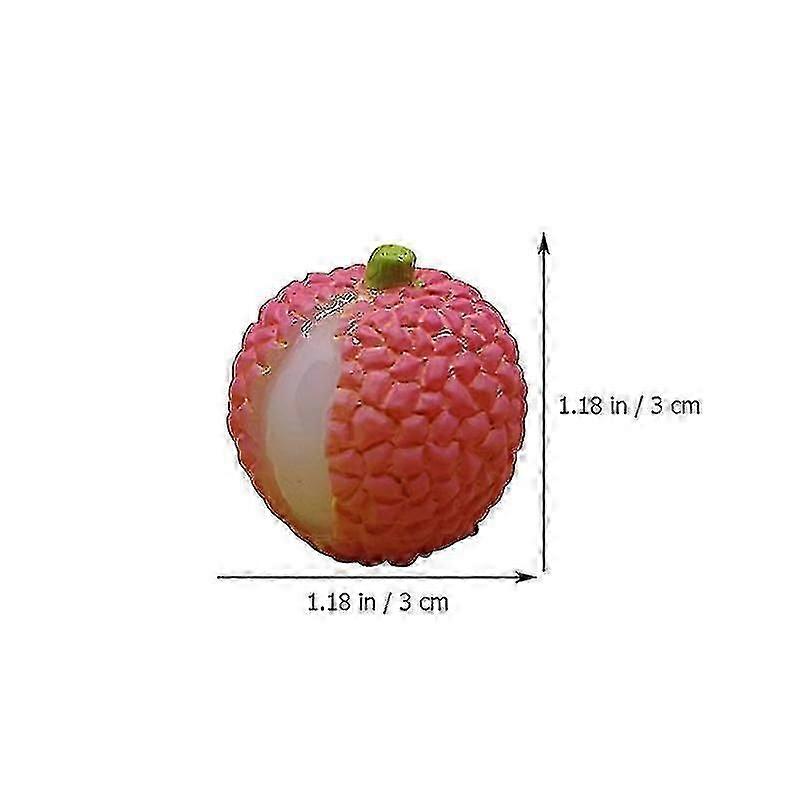 8pcs Simulation Litchi Ornament