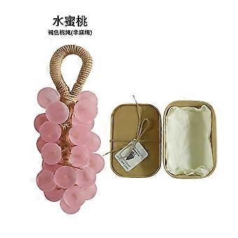 Peach Round Grape Soap Gift Set (Bagged) - Gently Cleanses The Body, Leaving Skin Clean, Smooth, Non-Greasy, With A Unique Fresh Fragrance That Li