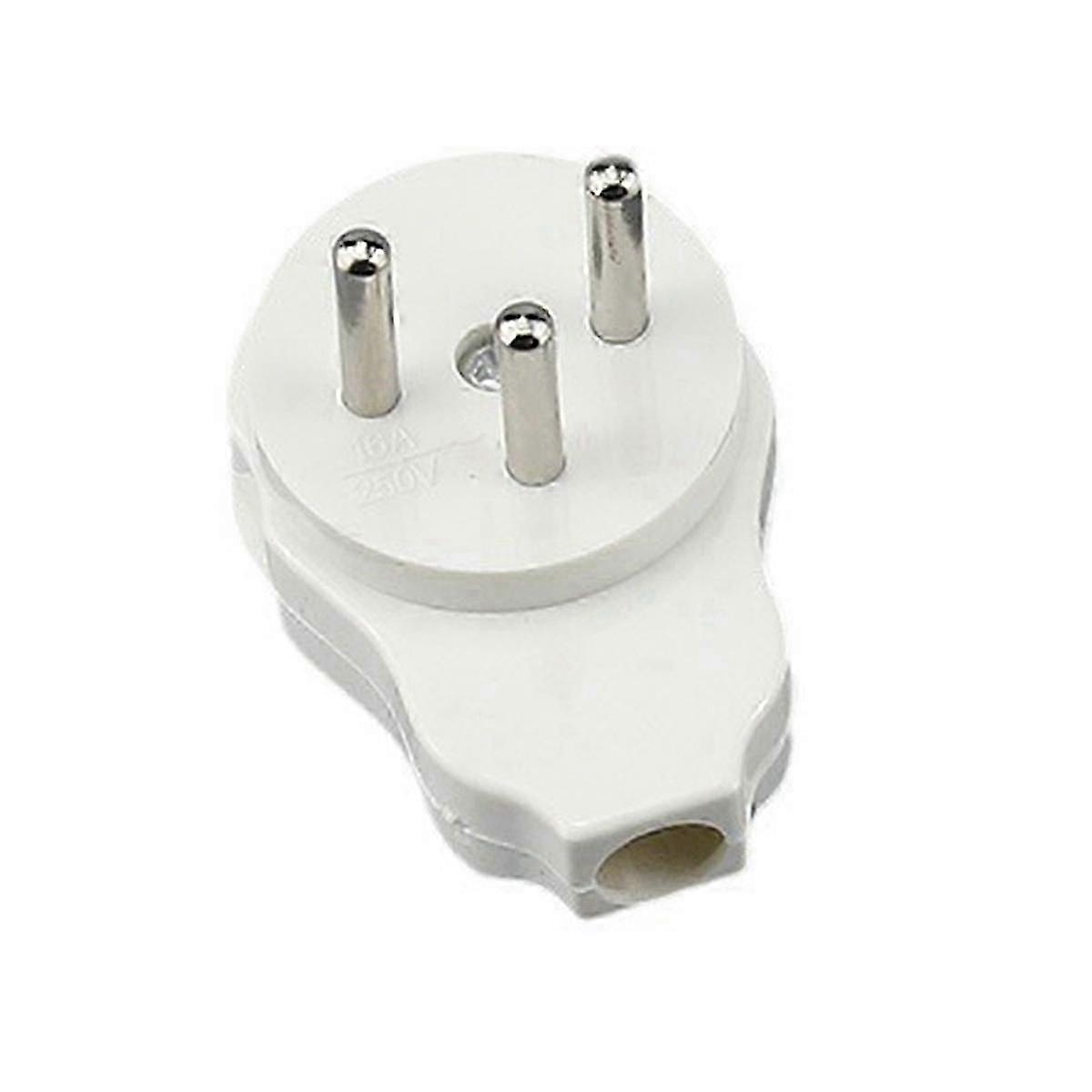 16A Cylindrical EU Male Plug White