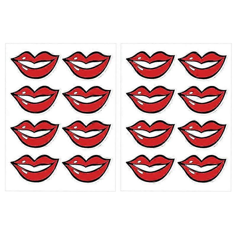 80pcs Lip Stickers, Assorted Pattern Temporary Lip Decals