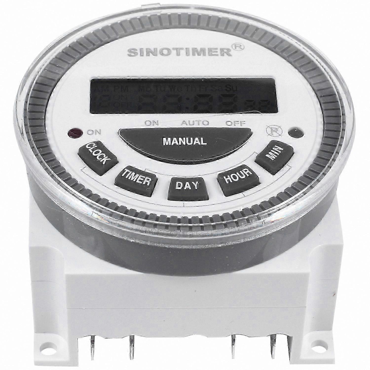 Programmable Timer Switch for Lighting with Voltage Output and Protective Cover