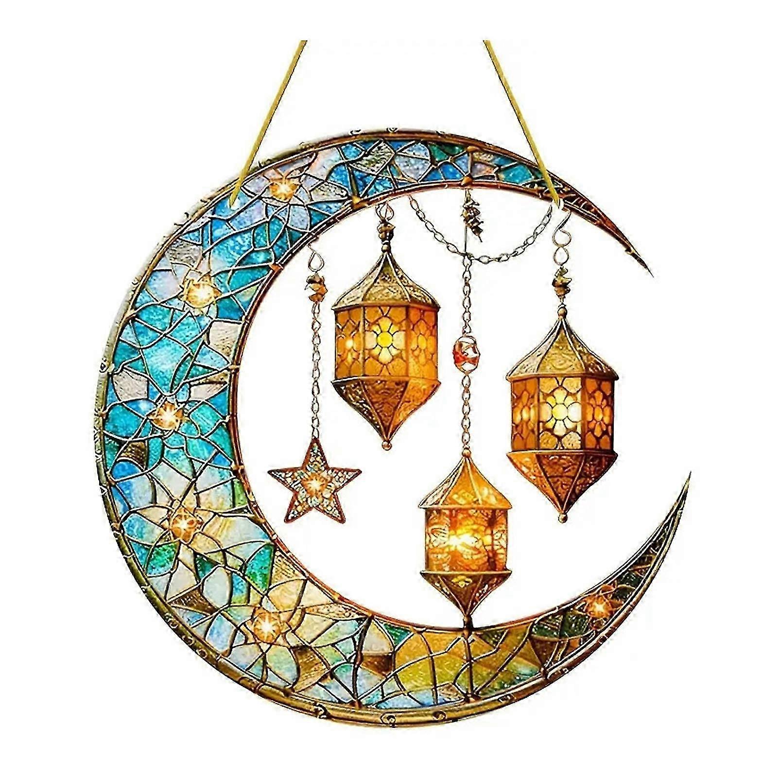 Flat Acrylic Crescent Moon Ornament