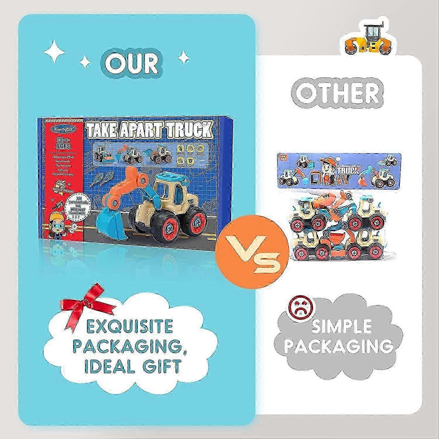 Durable Push-Play Construction Vehicles
