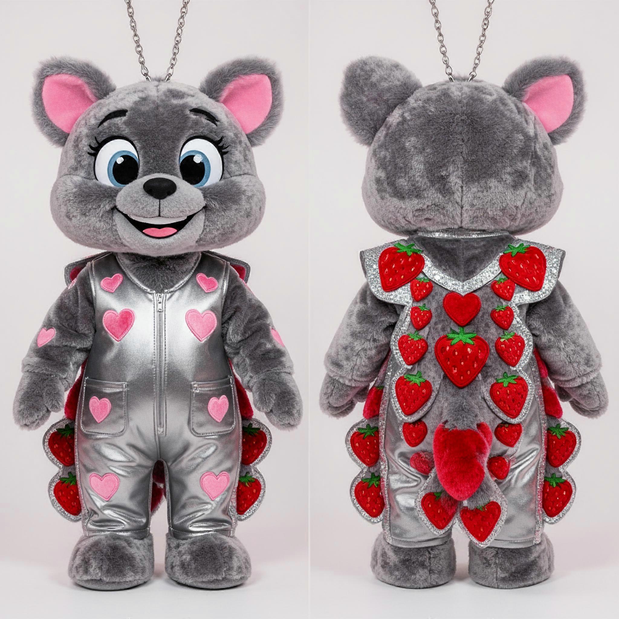 MASTICOT Silver Plush Pendant Mascot