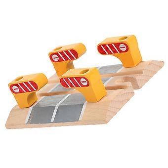 Wooden Train Road Block Model for DIY Railway Track Accessories