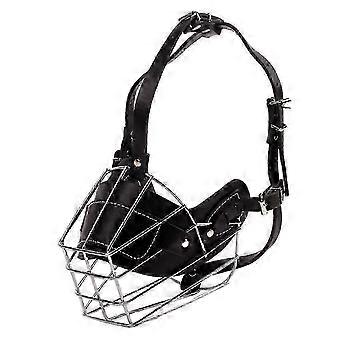 Breathable Wire Basket Bull Terrier Muzzle with Neoprene Padding for Anti-Biting Training-bhkj