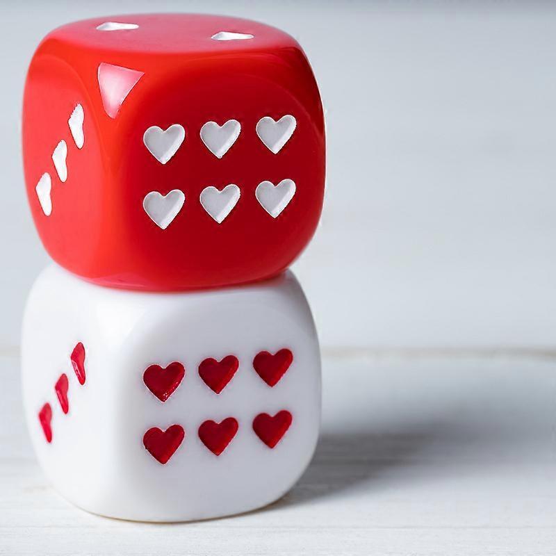 25mm Acrylic Heart Pattern Dice