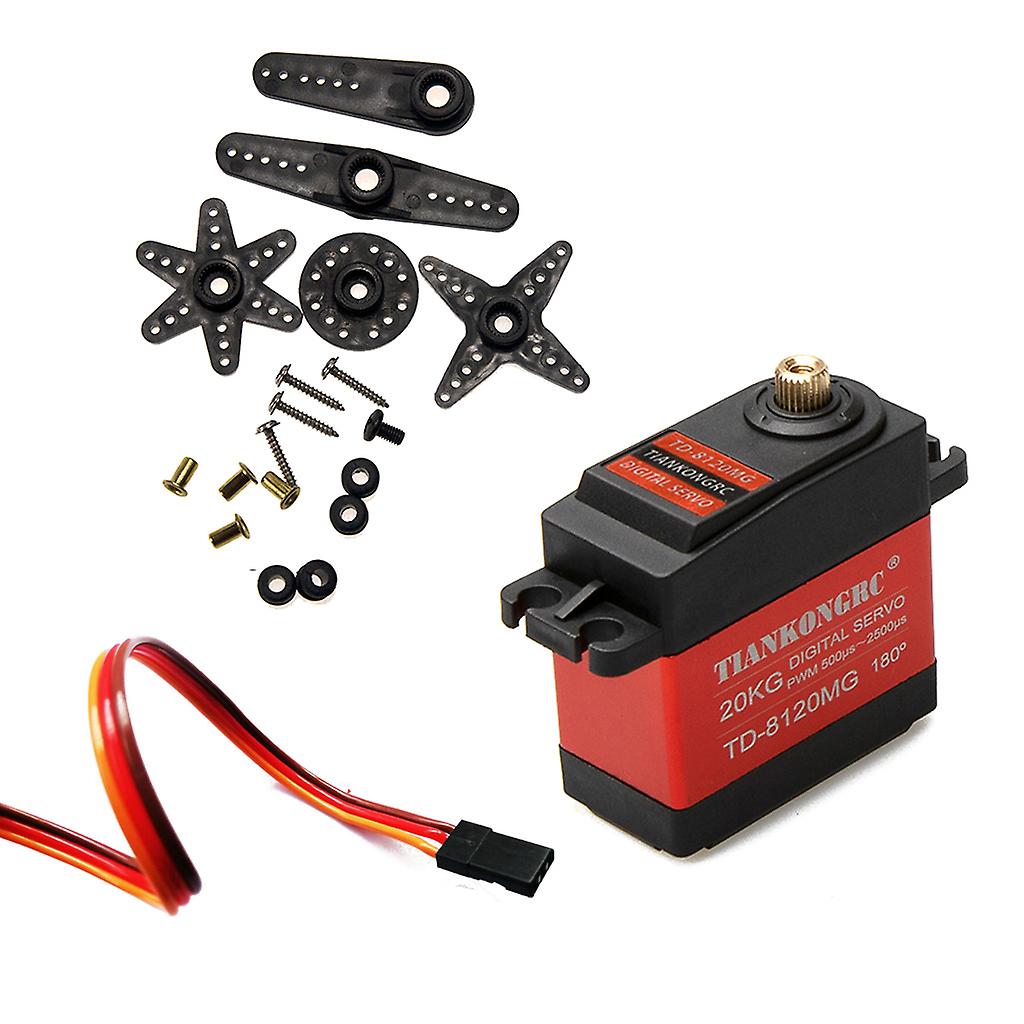Metal Gear Digital Servo 20KG 180Angle for Remote Control Car Model Vehicle