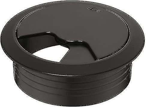 Cable Grommet Desk Diameter 70mm - 1 Desk Cable Guide Plastic Black - Cable Through Sheet - For More Organization And