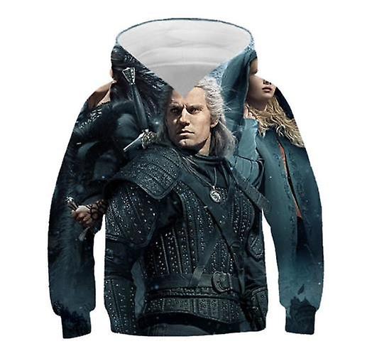 Children's Sweater The Witcher Movie Theme Full-width Printed Hooded Long-sleeved Autumn And Winter New Arrival Boys And Girls Hot-selling Casual Hoo