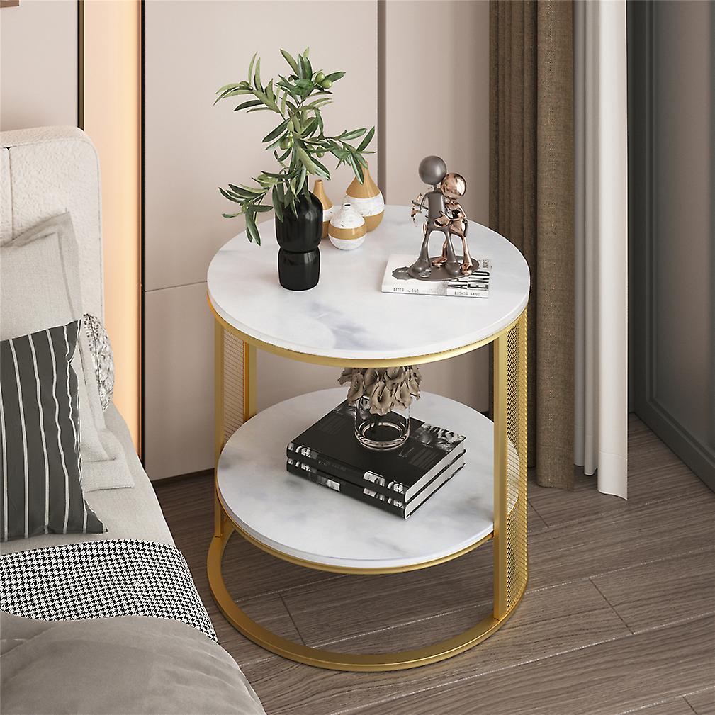 Large Marble Side Table 51cm Round Coffee Table