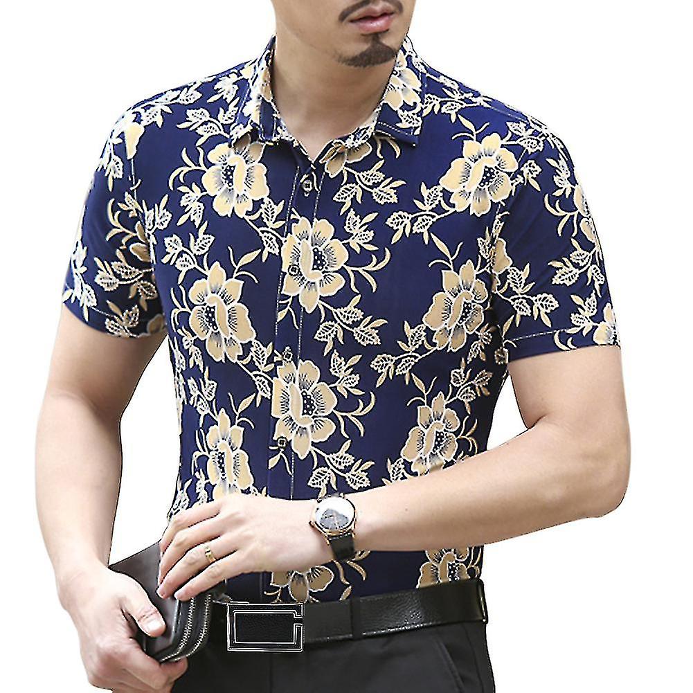 Herren Baumwoll-Kurzarmhemd