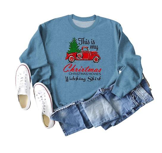 Women's Sweatshirt Autumn And Winter New High Quality Christmas Loose Long-sleeved Women's Fashion This Is My Chrirtmas Letter Printing Casual Round N