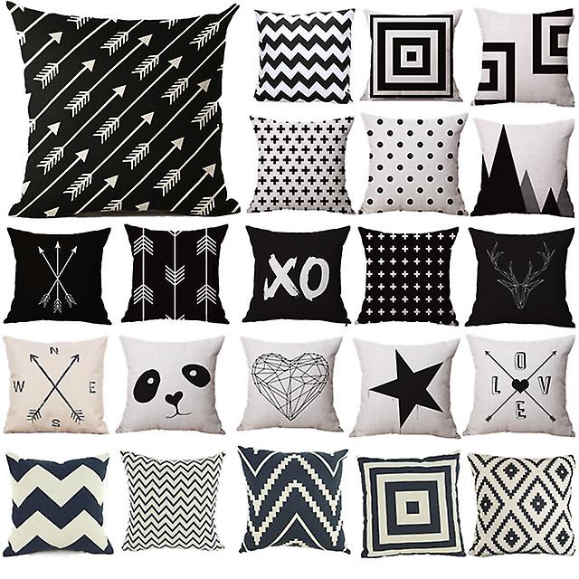 一套 22 个现代时尚的 45x45cm 沙发椅 方形枕套 客厅 卧室扶手椅 汽车露台