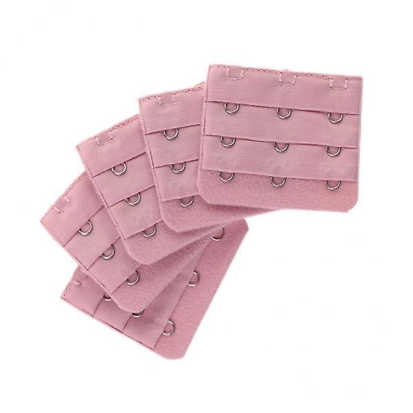 2x5pcs Elastic Bra Strap Extension Bra Extenders 3x 3 Hook Cameo Brown