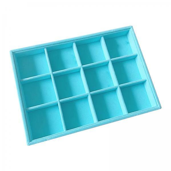 2xStapelbare Samtschmuck-Tabletts 12 Gitter
