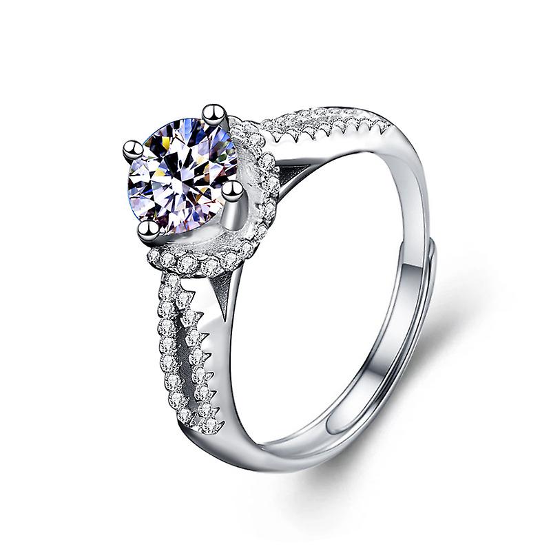 925 Sterling Silver Moissanite Ring