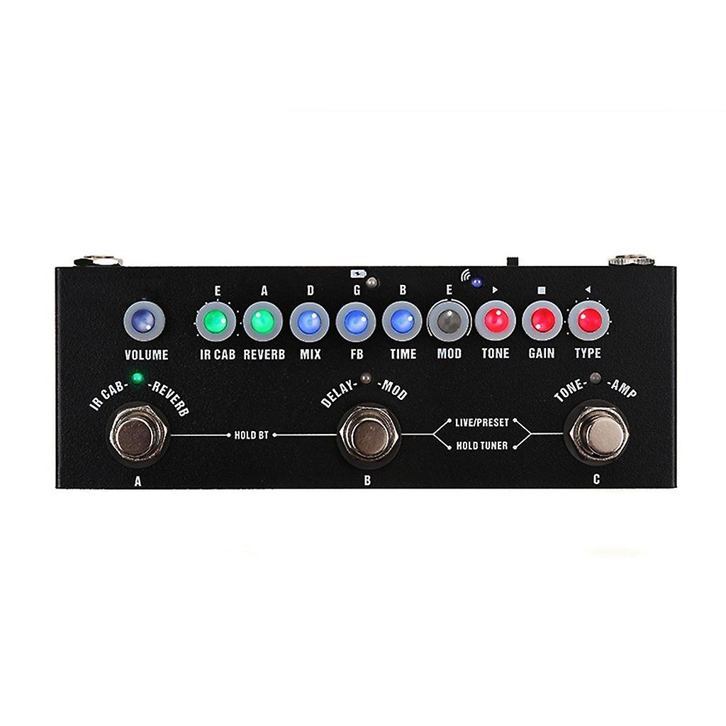 Multi Effects Pedal Rechargeable Bass Guitar Recording Audio-Interface Function