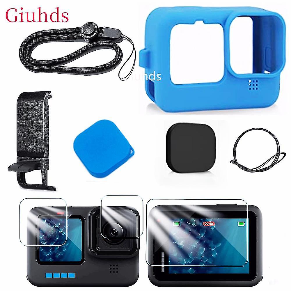 Silic Case For 11 10 9 Tempered Glass Screen Protector Protective Cap Cover For Go Pro 11 10 Case
