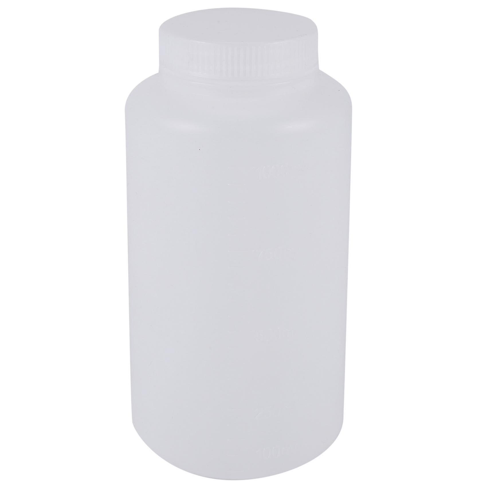 1000ml Clear White Lab Double Cap Leakproof Plastic Widemouth Bottle