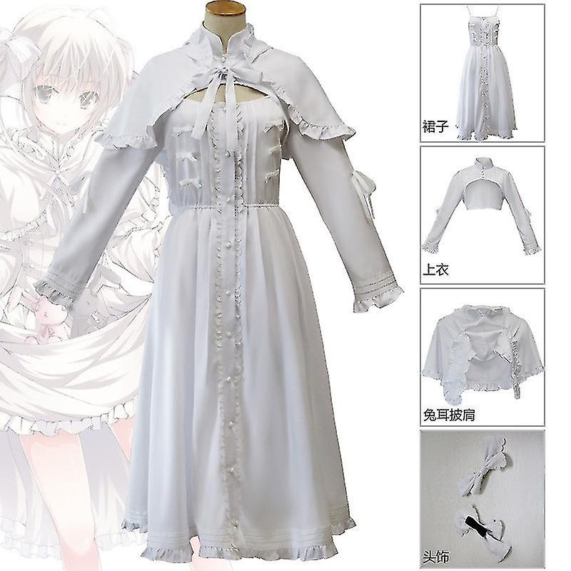 Anime Yosuga Δεν Sora Kasugano Sora Lolita Λευκό Cosplay Περούκα Κουνέλι Κούκλα Φόρεμα Γλυκό Lady Girs Αποκριάτικο πάρτι Νέο