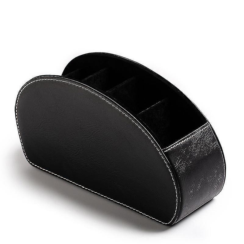 Remote Control Holder Organizer Box Leather Multi Functional Office Organization