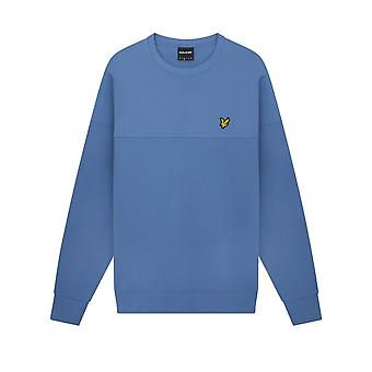 Men's Lyle & Scott Textured Crew Neck Sweatshirt Pioneer Blue