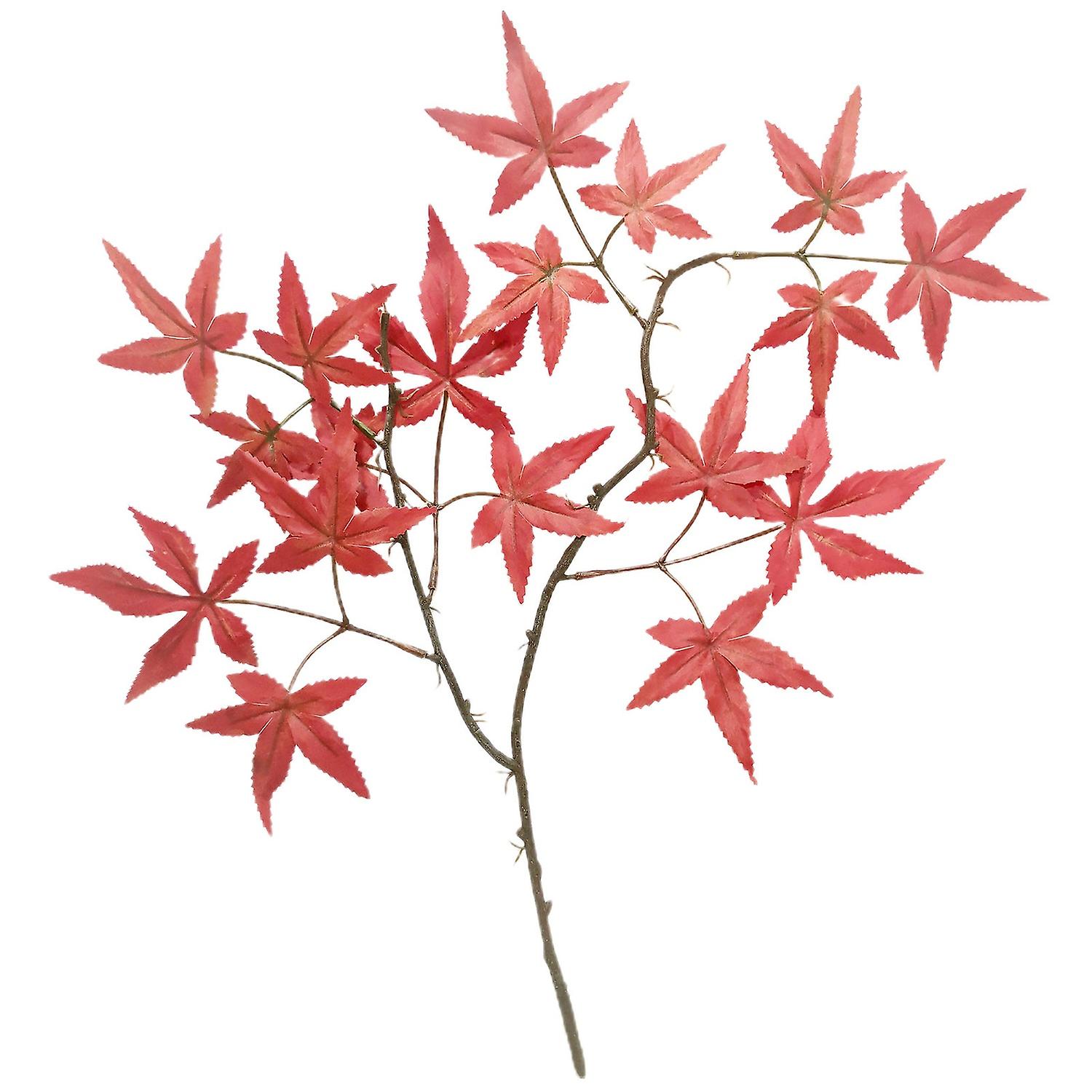 48cm Red Maple Leafs, Home Decoration, Artificial, Plastic and Silk