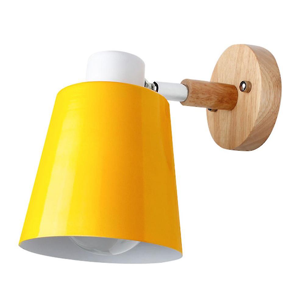 Moderna parete in legno montato comodino applique led luce sterzo testa scala lampada t