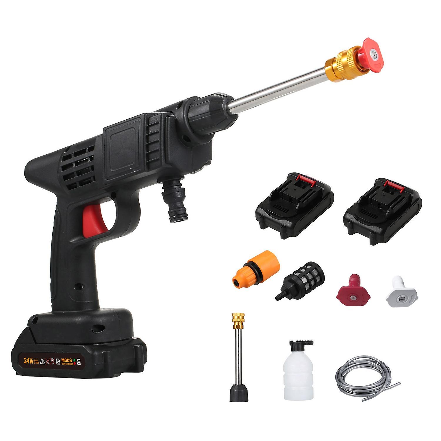 Cordless Pressure Washer, 50PSI Portable Pressure Cleaner Handheld with Battery and Charger 24V 1500