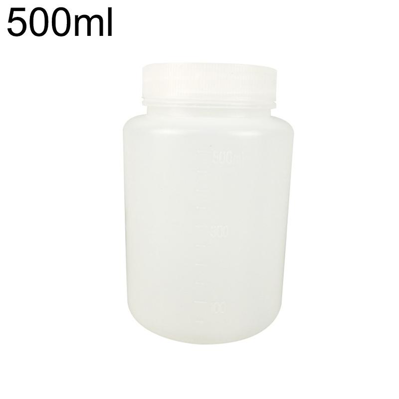 500ml Plastic Laboratory Bottle Chemical Lid Transparent Empty Storage Container