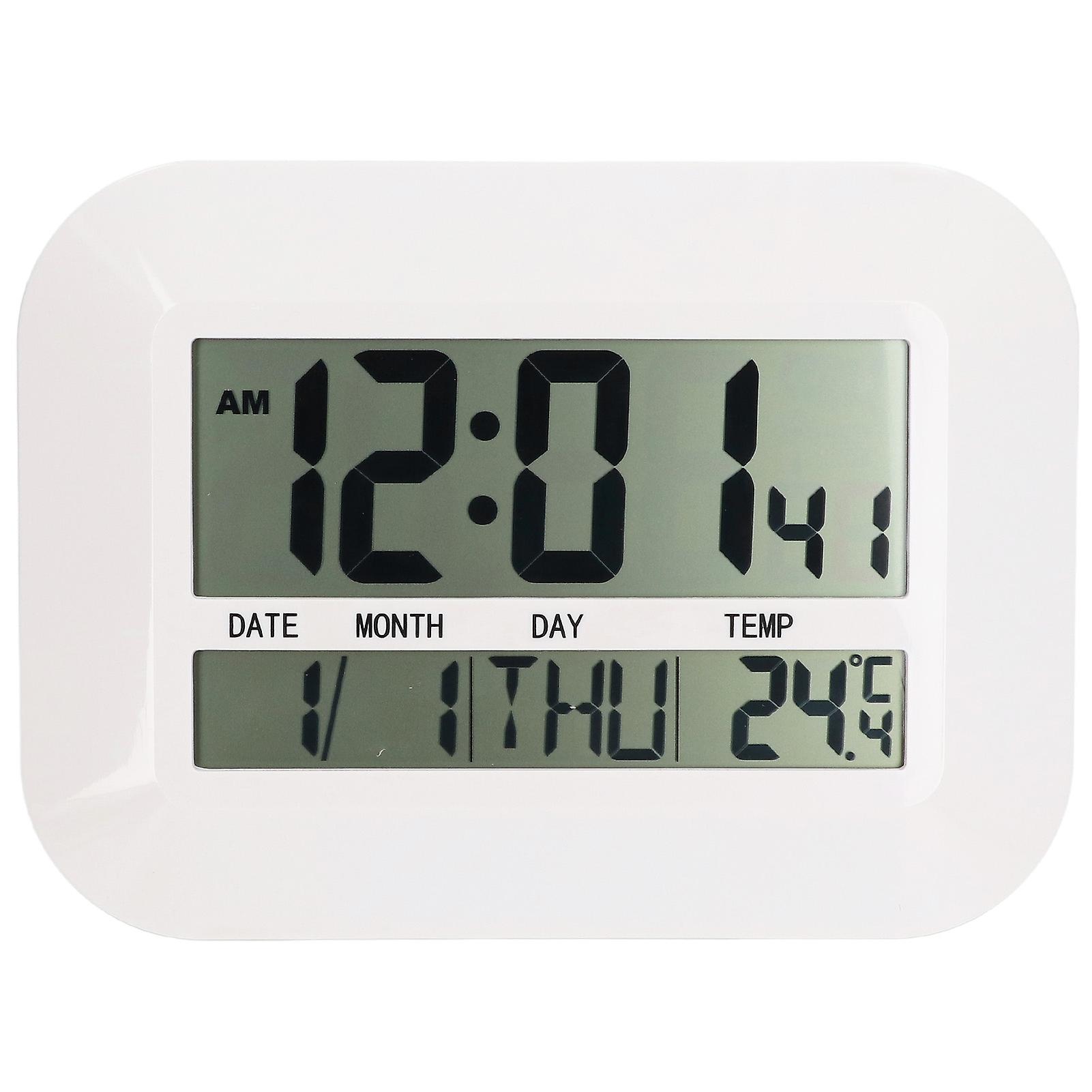 Multilingual Alarm Clock with Temperature Display and Snooze Feature