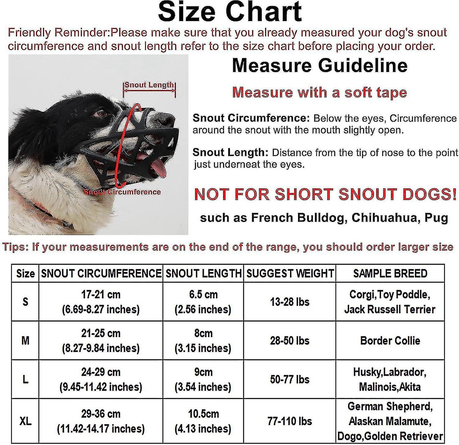 Dog Muzzle Medium Sized Dogs Breathable Basket Dog Muzzle For Large Medium  Dogs - Allows Panting & Drinking During Training Grooming Basket Muzzle