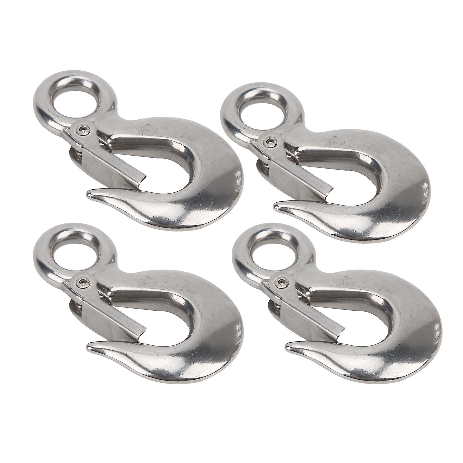 4Pcs S320 Eye Snap Latched Hoist Crane Hook 0.5T Load‑bearing Hook Lifting Hooks