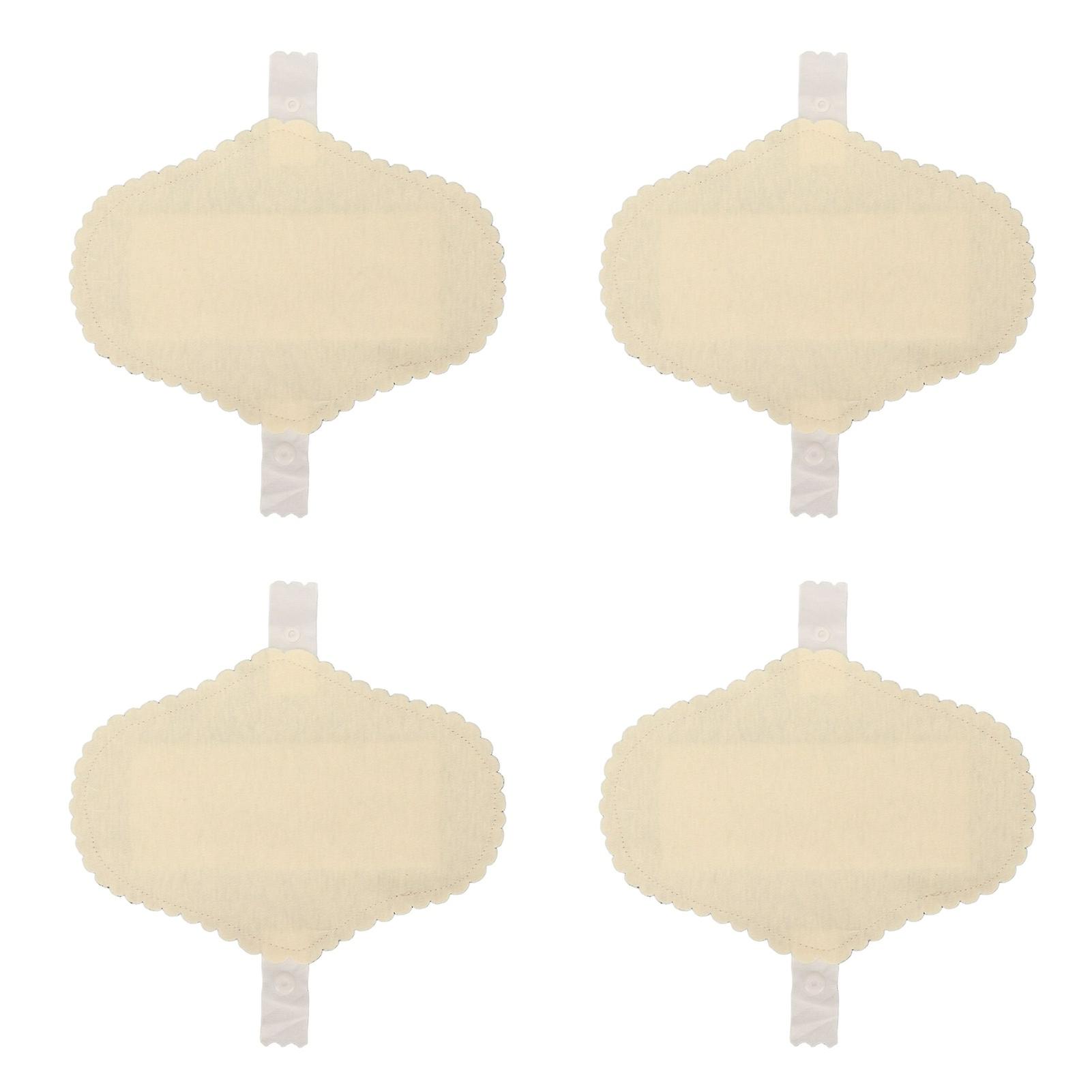 4 Pcs Serviette Hygiénique Réutilisable Jaune Graphène Respirant Doux Doux Doux Doux Coton Tissu Lavable Coton Tampon Menstruel S