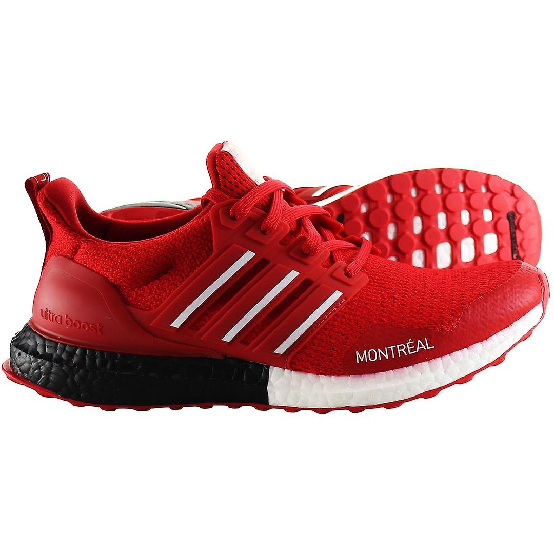 Adidas Ultraboost Red Textile Unisex Lace Up Trainers FY3426