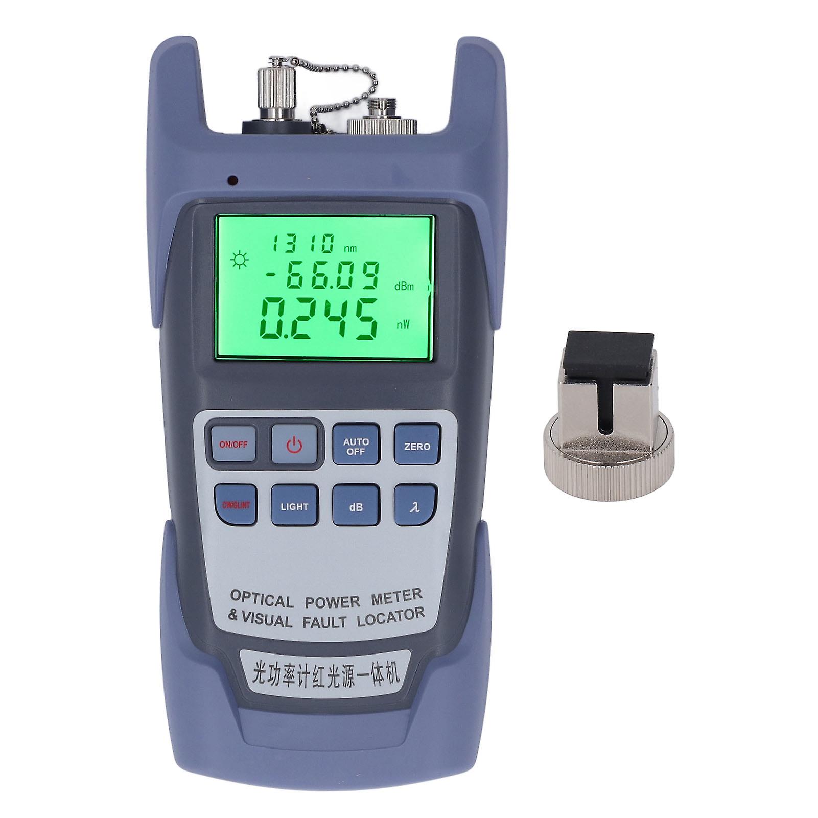 Fiber Optic Power Meter Integrated Fiber Optic Cable Tester High Precision 7 Wavelengths Anti-fall ABS Silicone Shell Fiber Tester for 4BFDL