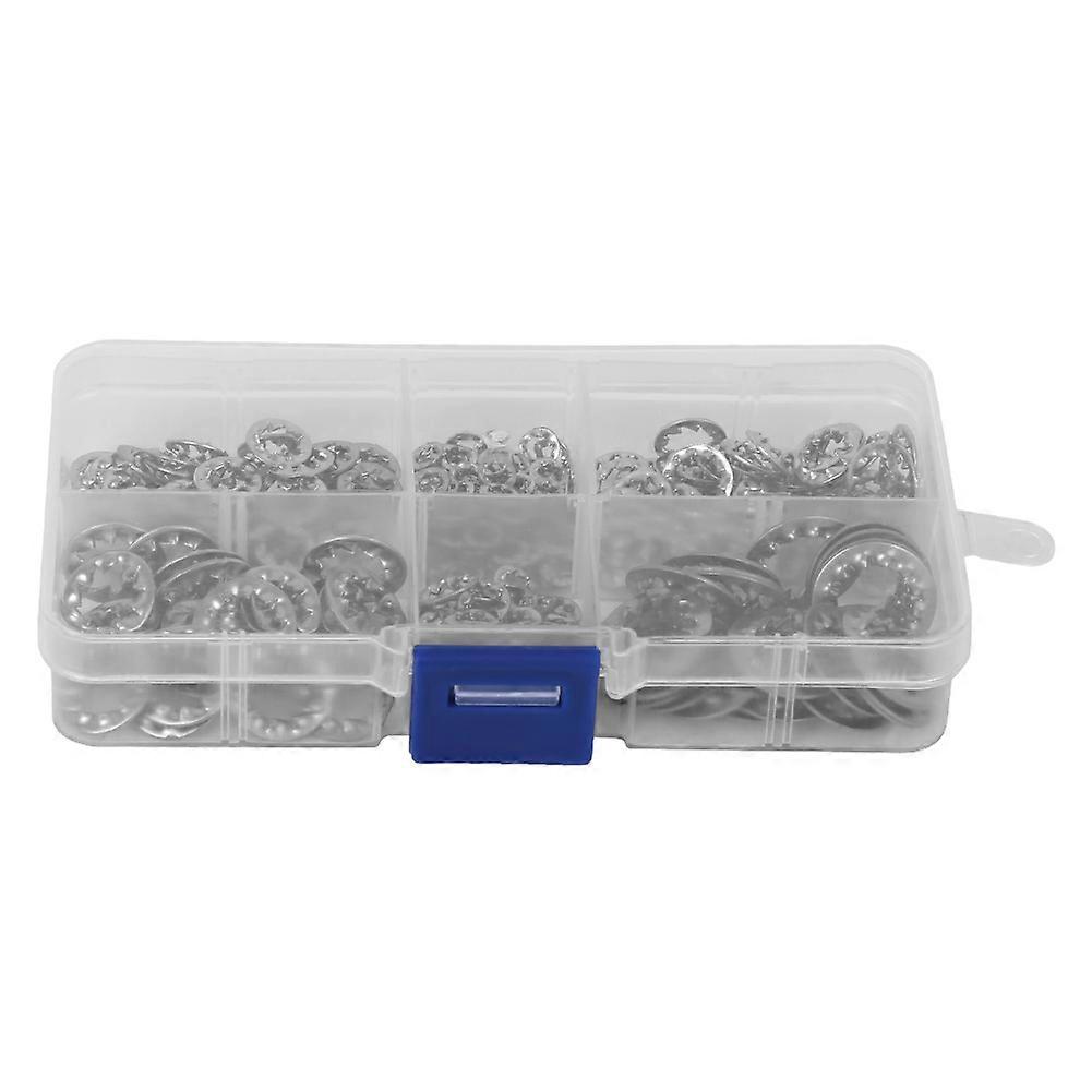 300Pcs Internal Serrated Washer Stainless Steel 304 Combination Boxed M3 M4 M5 M6 M8 M10